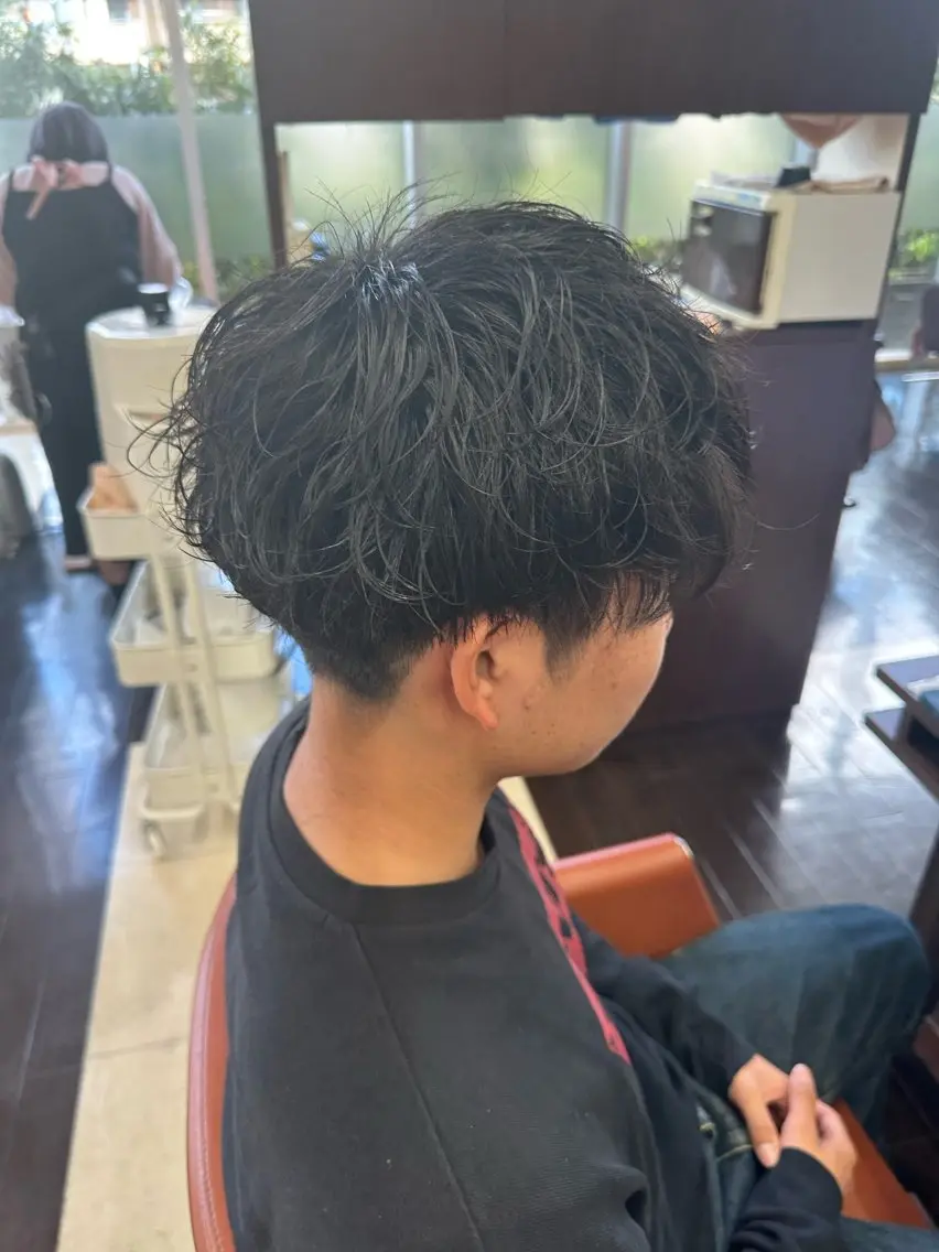ショート カラー パーマ メンズ カット パーマ ヘアセット 成田No.1 メンズヘア/清和武虎のヘアスタイル