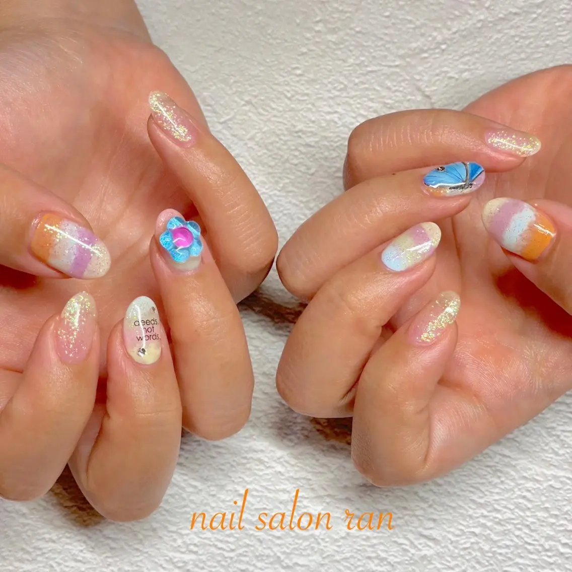 ネイル 夏ネイル ハンドネイル ハンドケア nailsalon ranのネイルデザイン