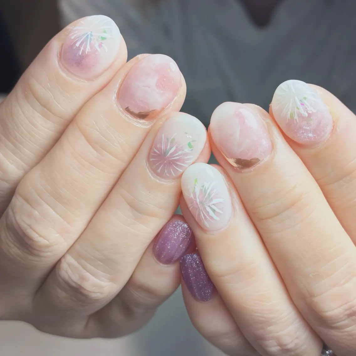 ネイル フットネイル 氷ネイル・うるうるネイル マグネットネイル ニュアンスネイル シンプルネイル ハンドネイル nail salon anoneのネイルデザイン