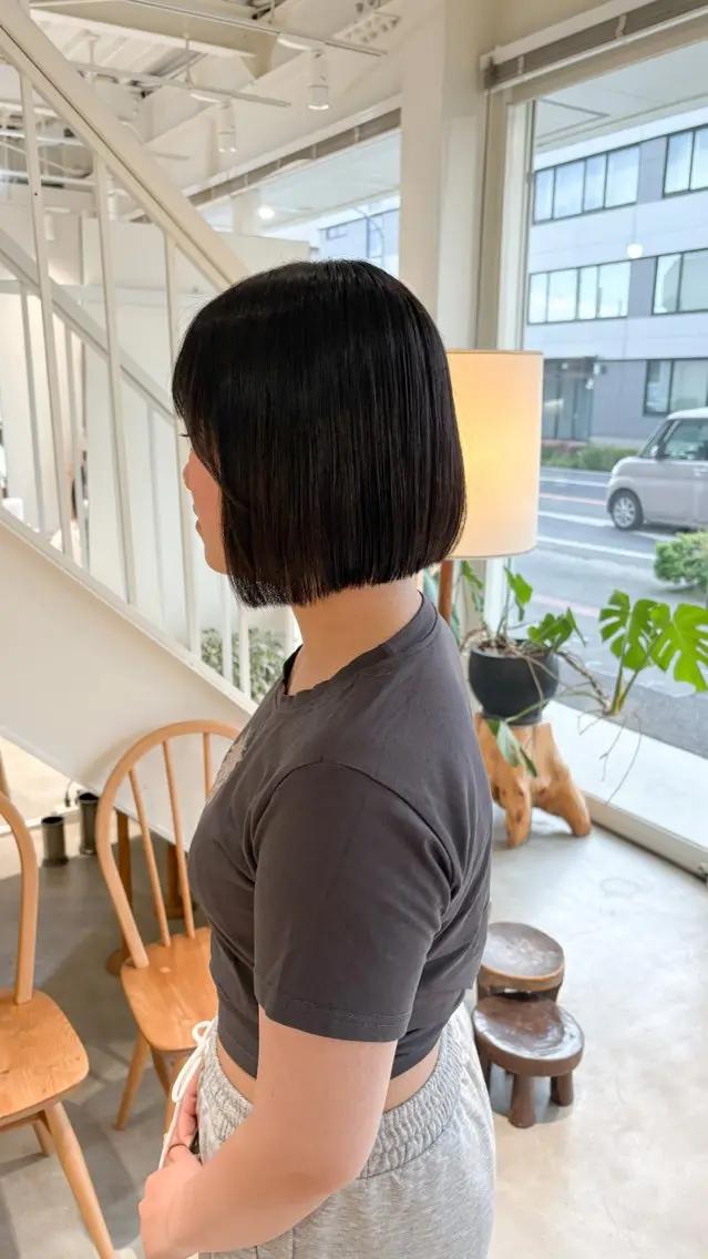 ショート ボブ 縮毛矯正 安西 香利奈のヘアスタイル