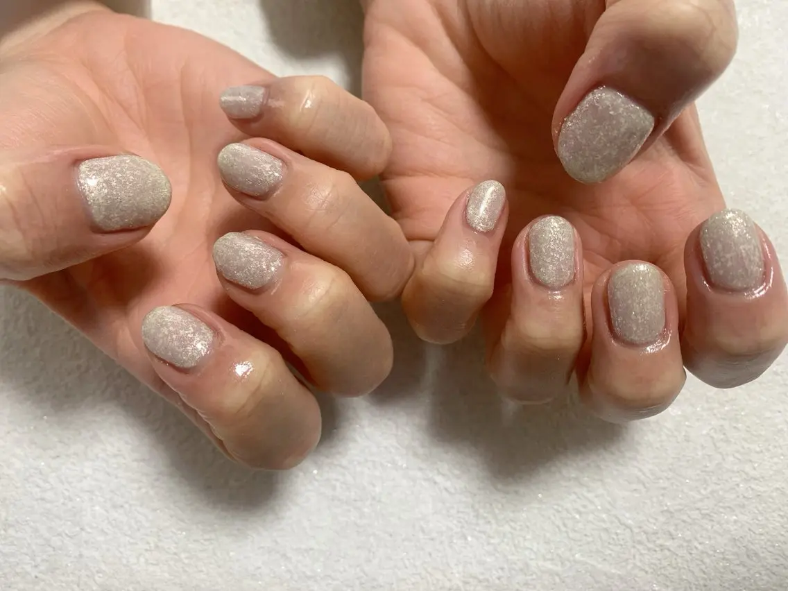 ネイル ジェルネイル 韓国ネイル ラメ(グリッター) メンズネイル ワンカラーネイル kiki nail たまプラーザのネイルデザイン