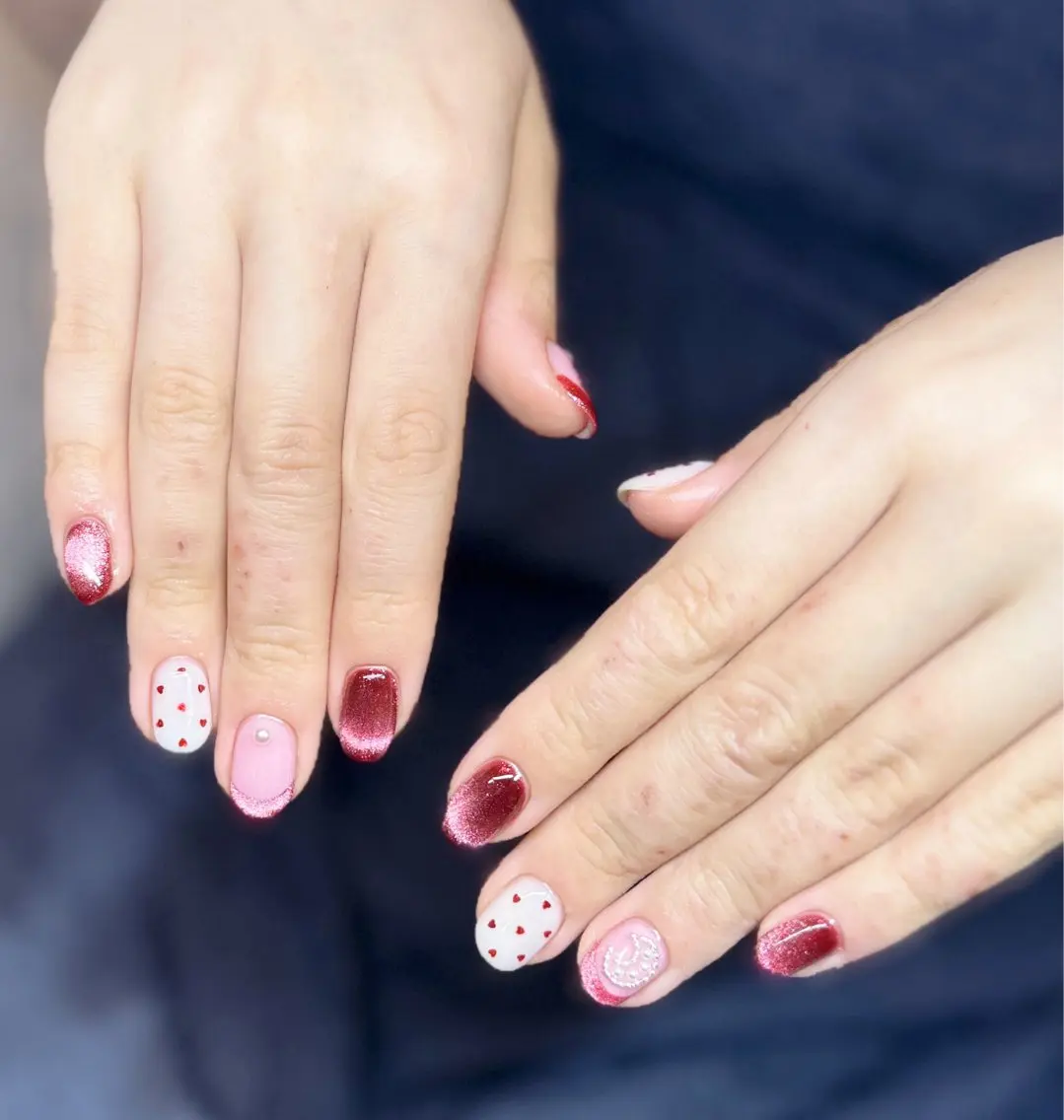 ネイル フレンチネイル マグネットネイル メンズネイル ハンドネイル MIMnail メンズネイリストのネイルデザイン