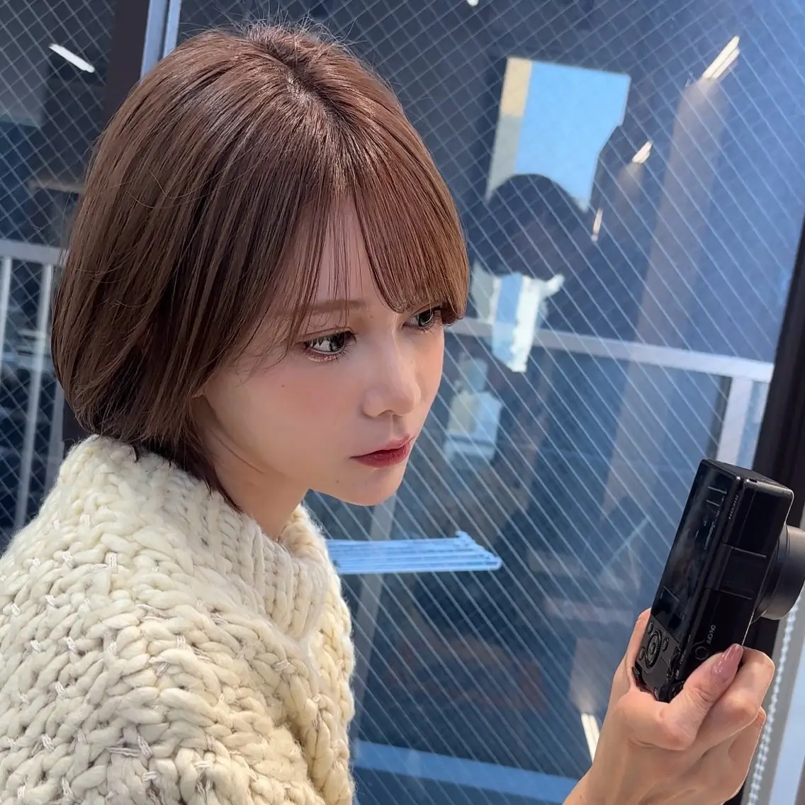 ミディアム カラー ボブレイヤー ボブ レイヤーカット 似合わせカット カット ヘアカラー トリートメント 《髪質改善✖️レイヤ ー🩶》ナオヤのヘアスタイル