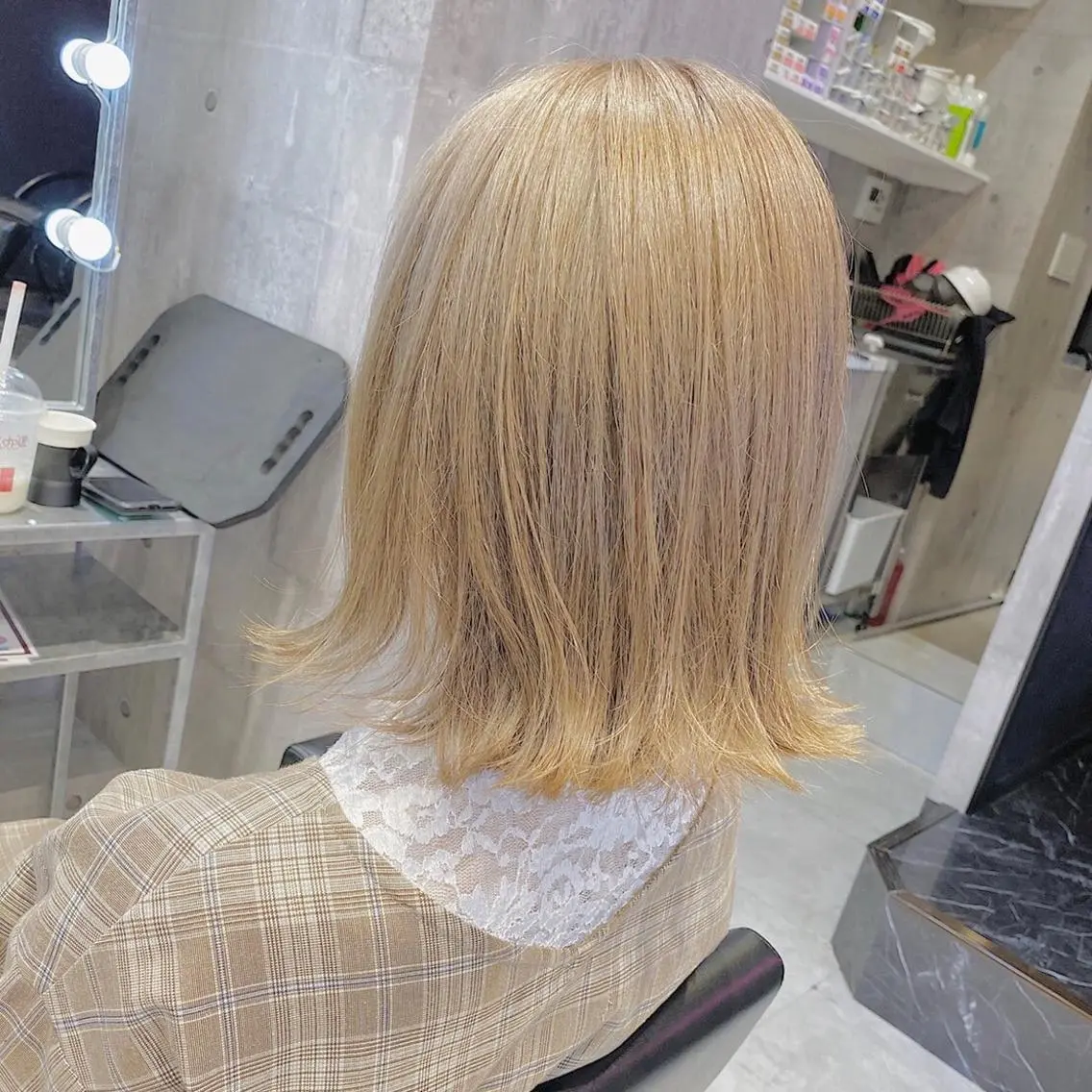 ミディアム カラー ヘアアレンジ メンズ キッズ ブリーチの髪様 MASATOのヘアスタイル