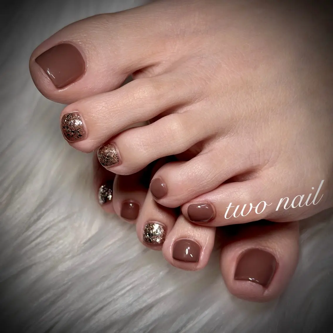 ネイル ネイルチップ ホワイト フットネイル two nailのネイルデザイン