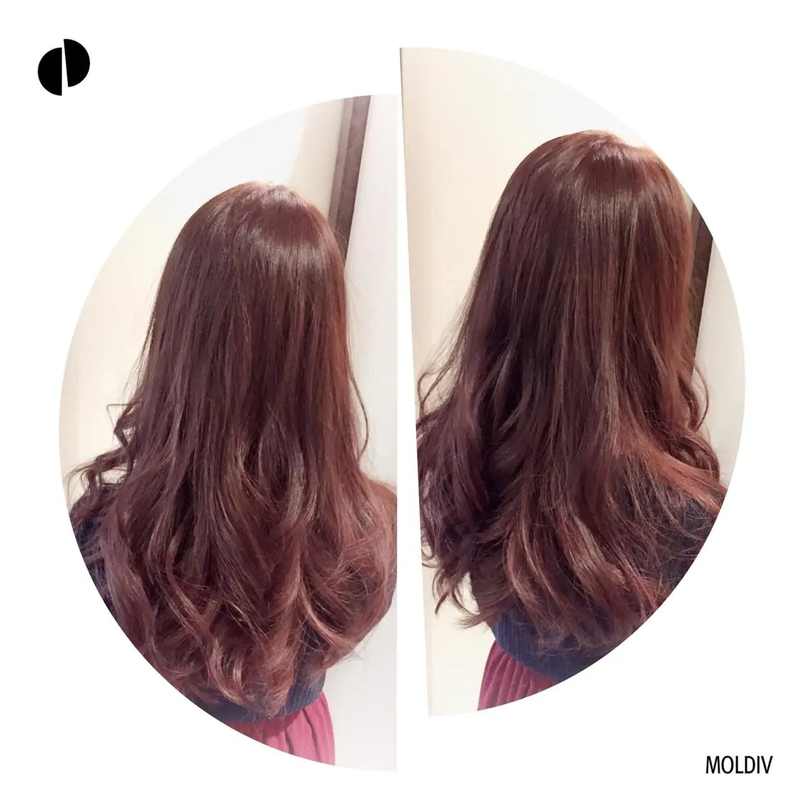 セミロング ロング カラー ボルドーカラー ✨縮毛矯正✨髪質改善 ナカシマ ユミのヘアスタイル