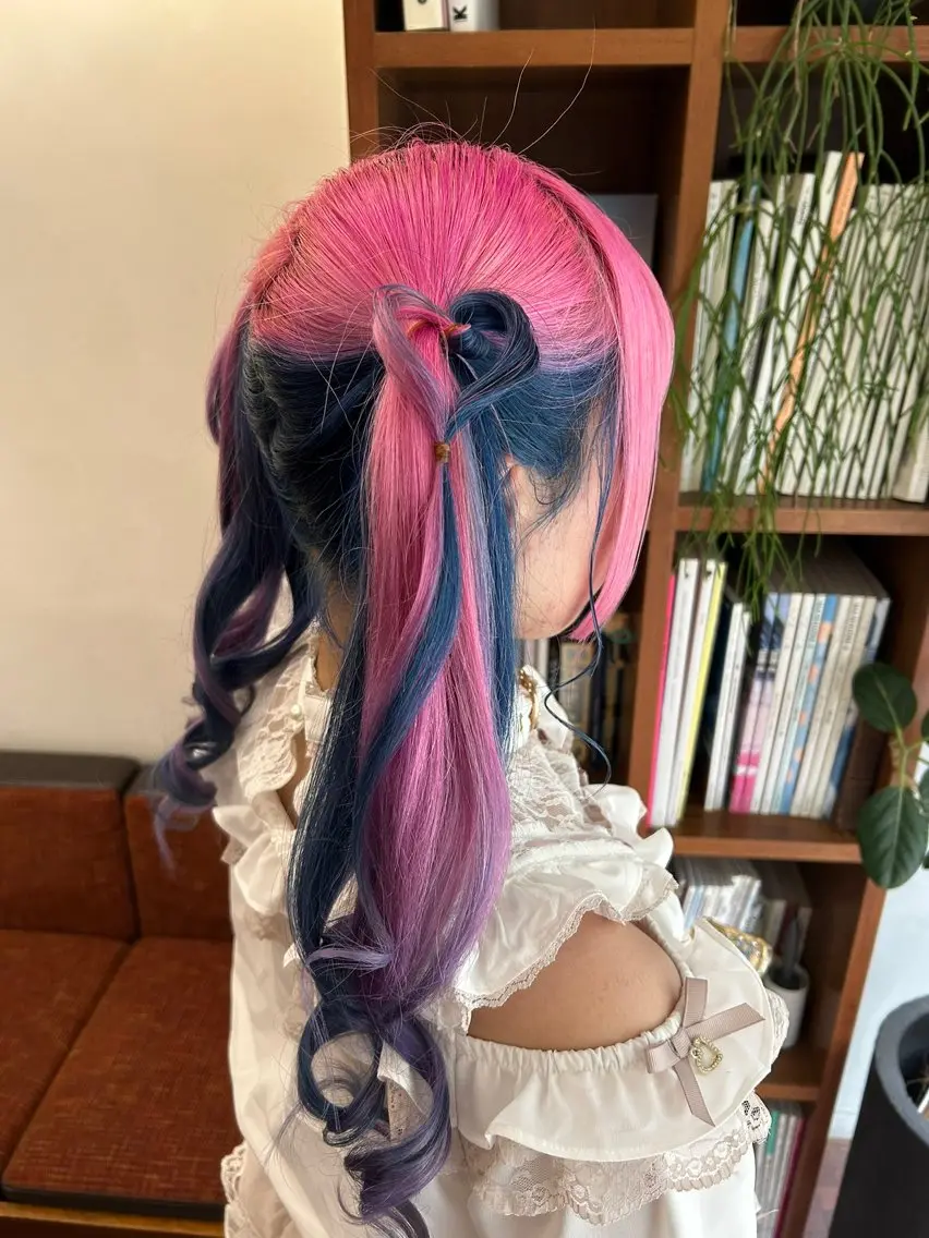 ロング ヘアアレンジ ヘアセット 💎透明感カラー💎 bAteAu あまねのヘアスタイル