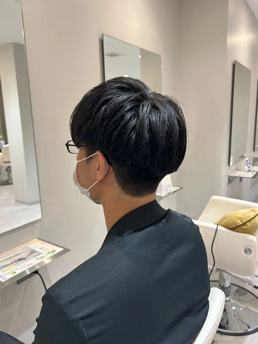 メンズ マッシュ 刈り上げ カット かずさ🐈‍⬛ lmu by ifのヘアスタイル