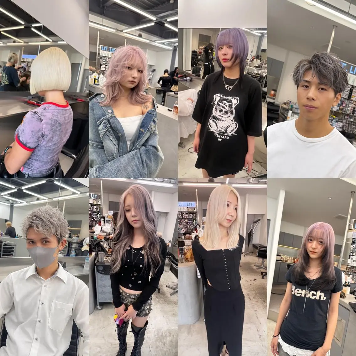 カラー ミディアム ミディアムパーマ バレイヤージュ ブリーチ ハイトーンカラー インナーカラー 艶髪/髪質改善 市川ひなたのヘアスタイル
