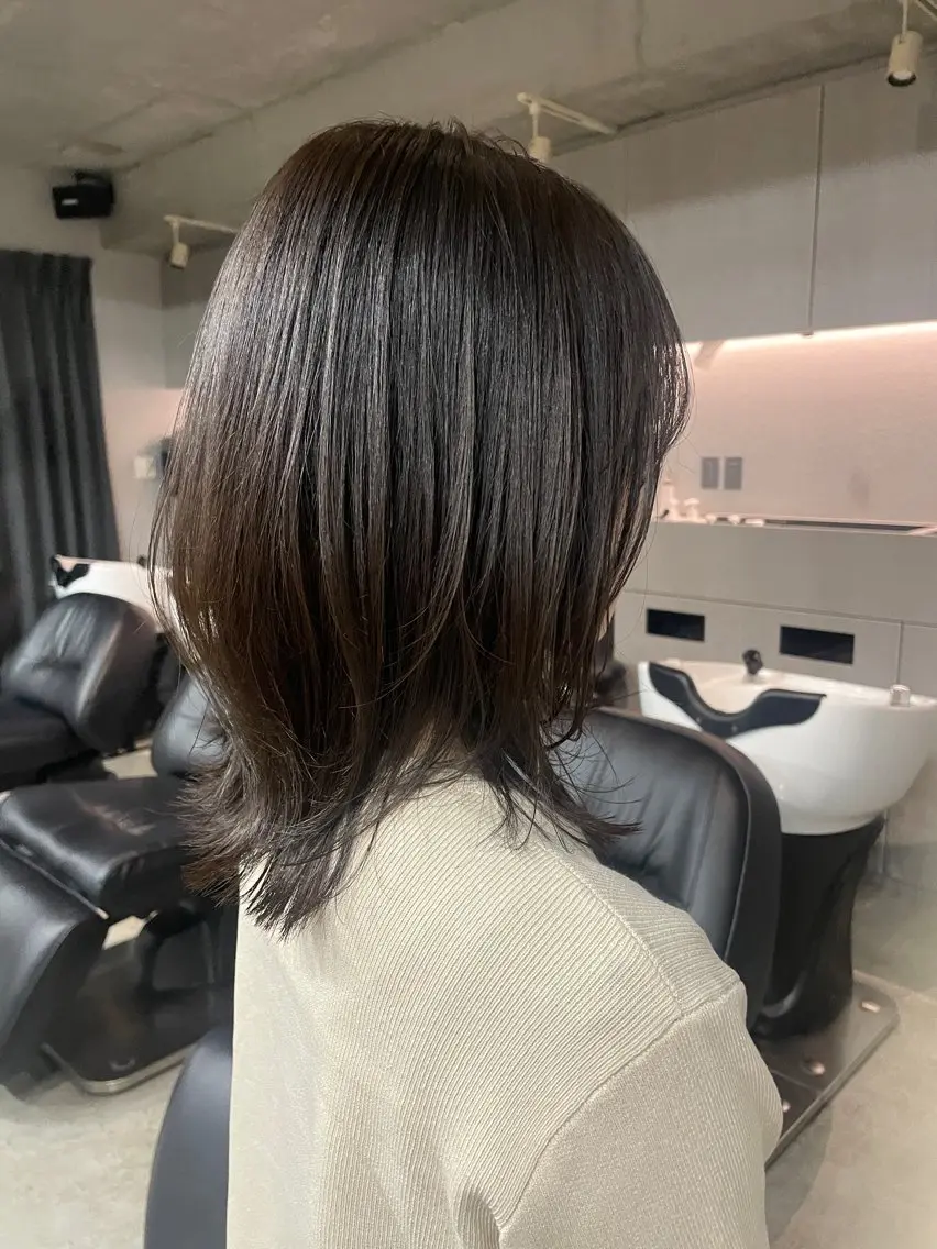 ミディアム カラー カット ヘアカラー 表参道🌿赤み消し カラー/チナツのヘアスタイル