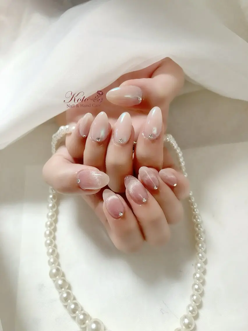 ネイル 長さ出し ジェルネイル 持ち込み ニュアンスネイル 赤色 ハンドネイル Nail Salon KOTOのネイルデザイン