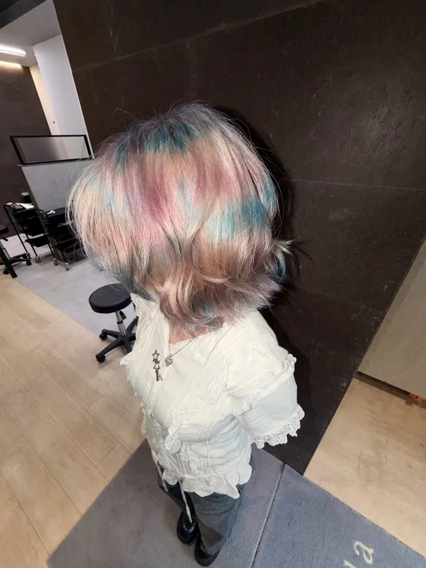 ミディアム ヘアカラー 岡山ハイトーン・ ルーツカラー/こもものヘアスタイル