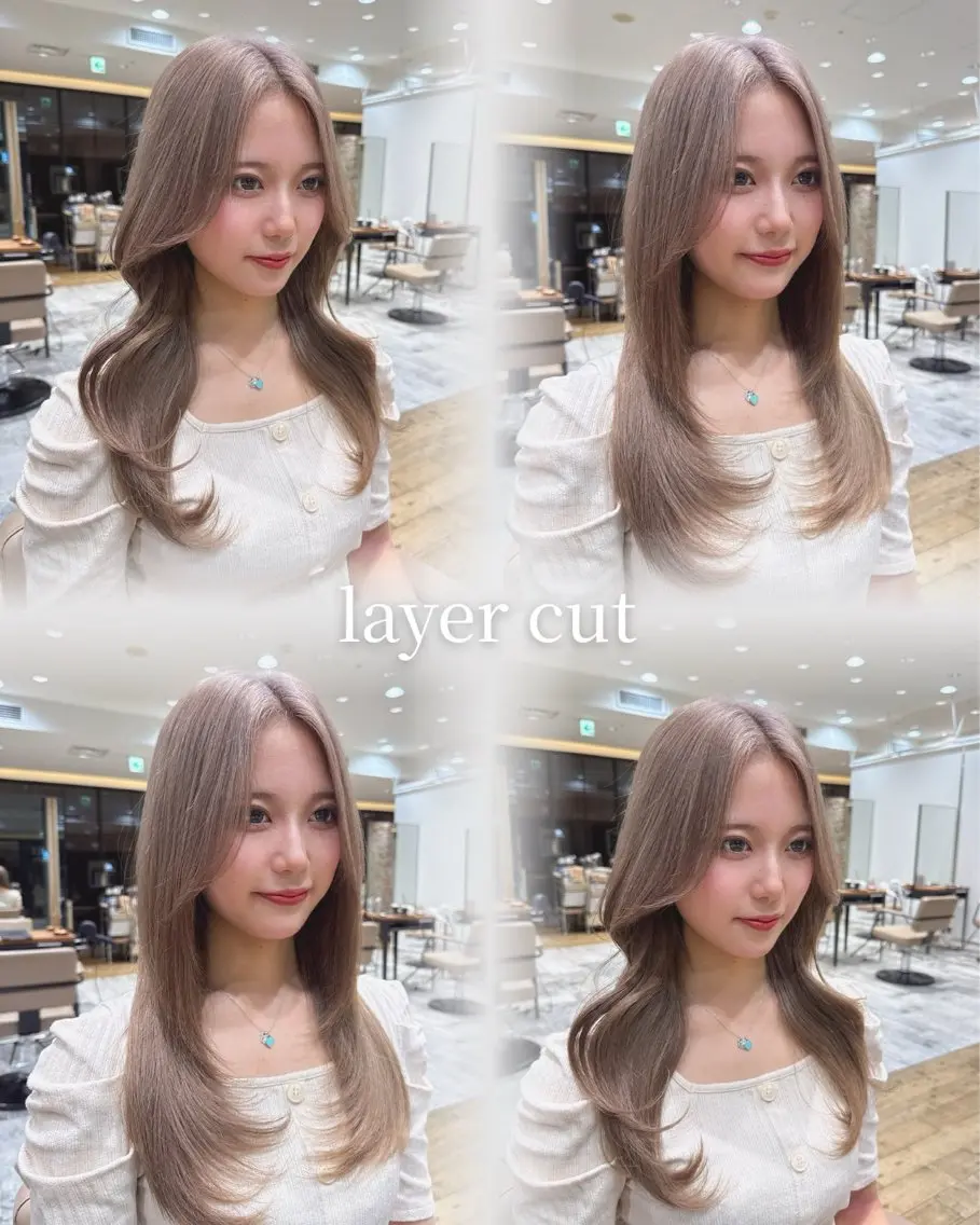 ロング カラー カット ヘアカラー トリートメント ヘッドスパ 💎レイヤー/韓国 💎石戸谷のヘアスタイル