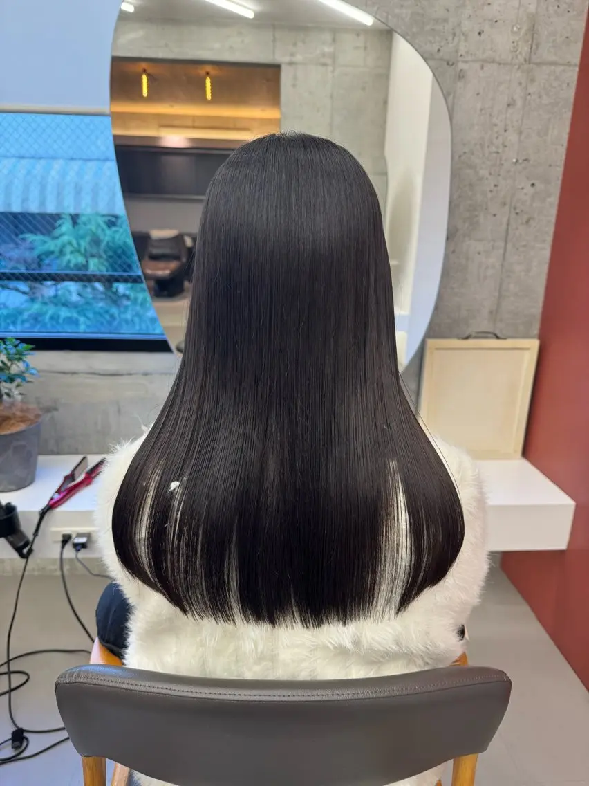 ロング カット 縮毛矯正 トリートメント 【髪質改善】 kasumi🌷🌷のヘアスタイル