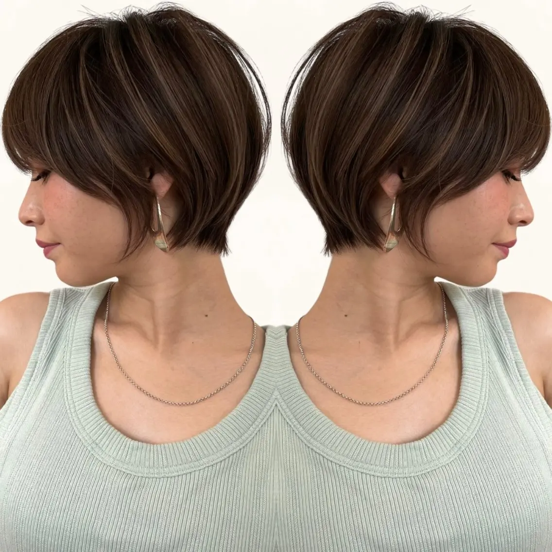 ショート カラー 小顔ボブ jilblanカホのヘアスタイル
