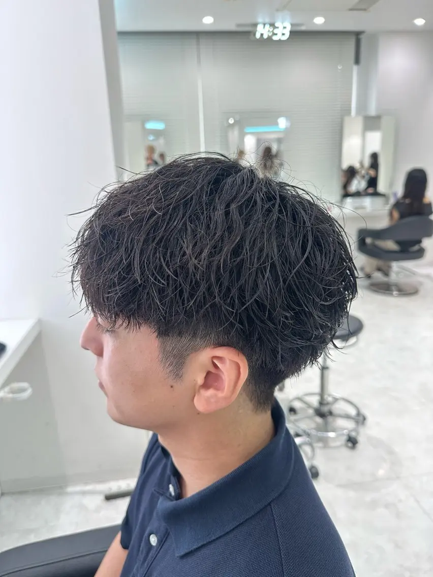 ショート パーマ メンズ カット パーマ 🐺韓国風メンズ特化 あさひ🐺のヘアスタイル