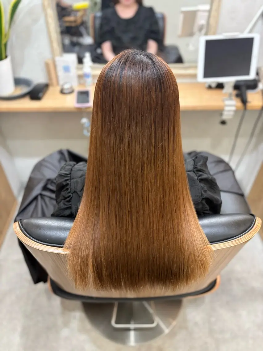 ロング カット 縮毛矯正 白鳥 正孝のヘアスタイル