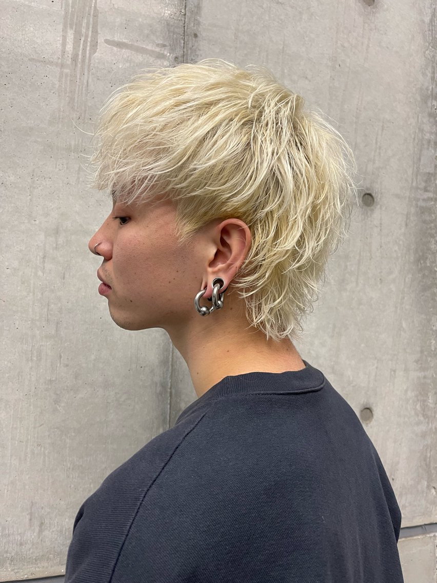 カラー ヘアアレンジ メンズ メンズハイトーン ハイトーンカラー カット ヘアカラー (メンズ特化)AKI /古本晃大のヘアスタイル