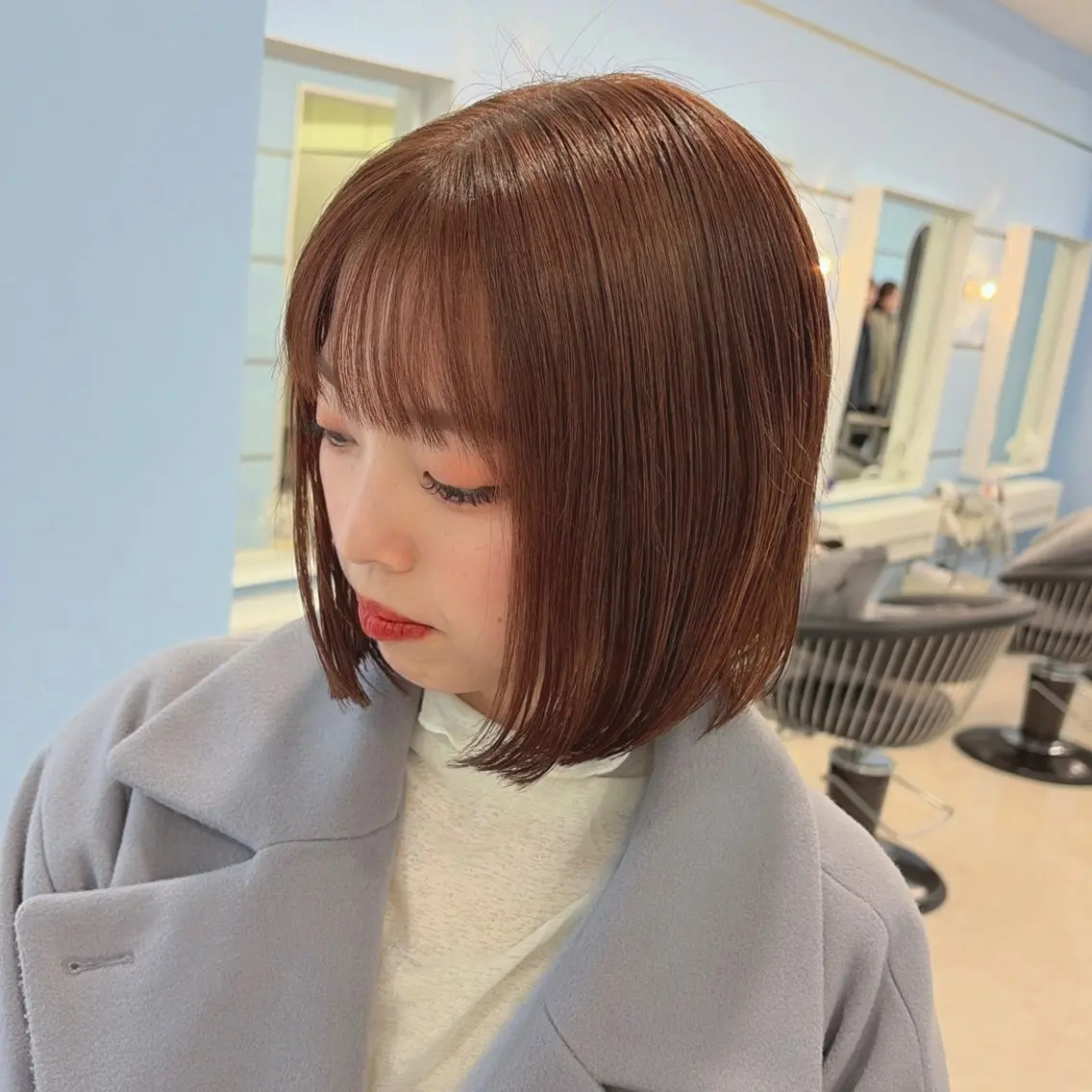 ショート カラー ブラウンカラー オレンジ オレンジブラウン ボブ 🍯Ayu/ハイトー ン/ブリーチ/ヘアメのヘアスタイル