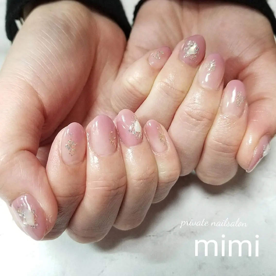 ネイル 桜ネイル ピンク 春ネイル 博多ネイル ｍｉｍｉのネイルデザイン