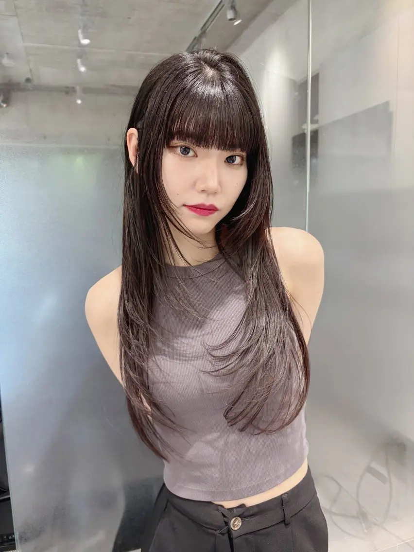 ロング 表参道レイヤーカット 髪質改善山岸季生のヘアスタイル