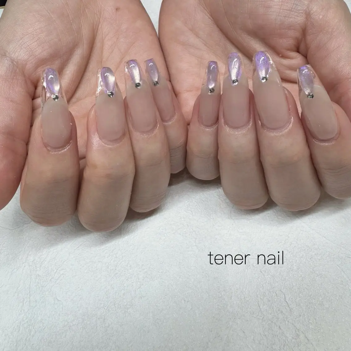 ネイル オーロラネイル ぷっくりネイル ハンドネイル テネルネイル tener nailのネイルデザイン