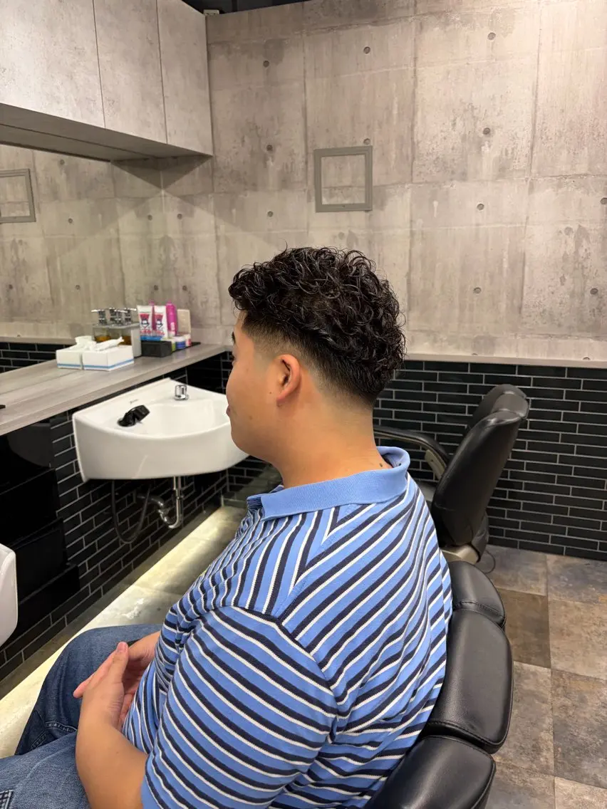 パーマ メンズ カット パーマ 平川 朝陽のヘアスタイル