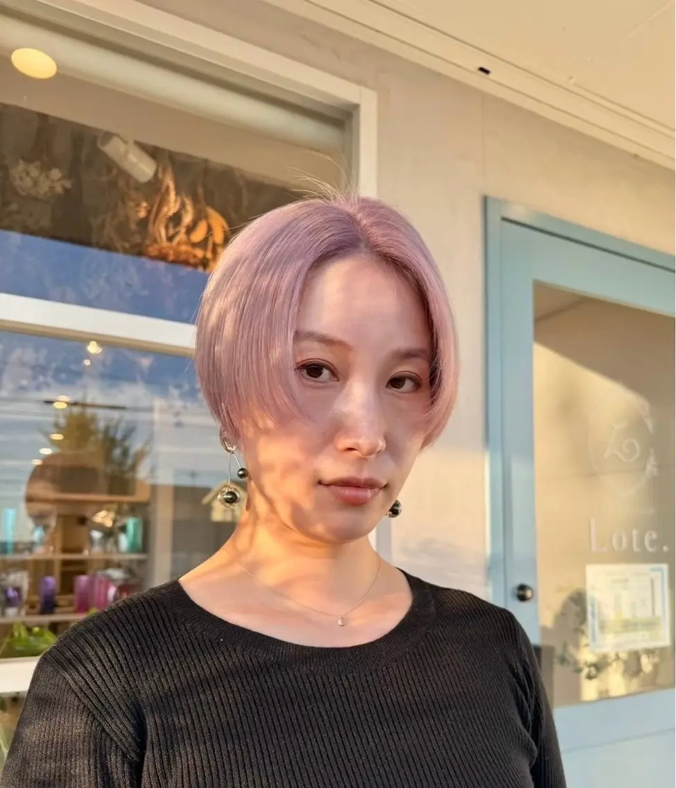 ショート mihane /ブリーチ/デザインのヘアスタイル