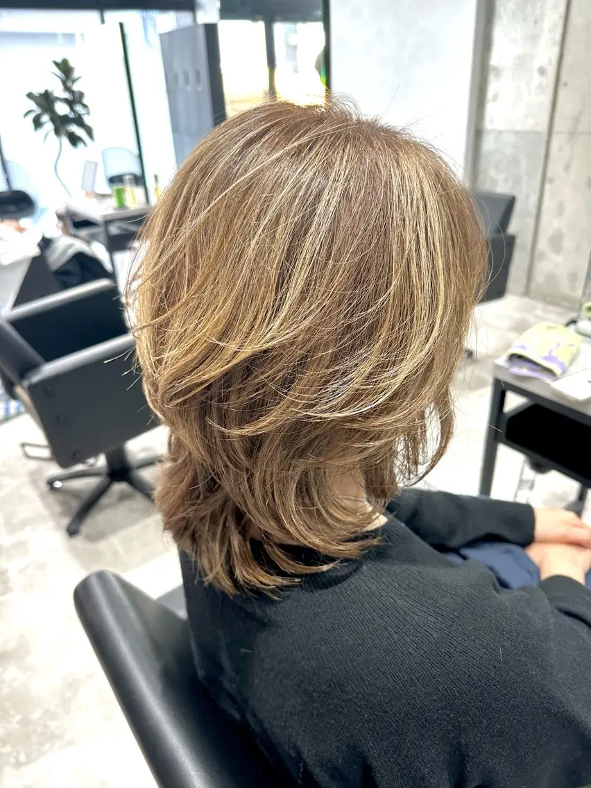 ミディアム カラー カット ヘアカラー 【neo.】 Mahoのヘアスタイル
