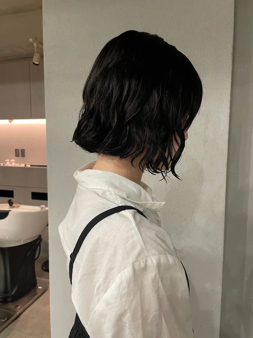 ミディアム カラー パーマ カット 表参道🌿赤み消し カラー/チナツのヘアスタイル