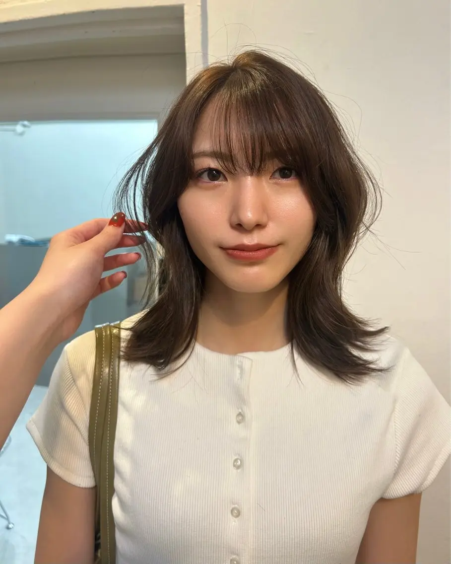 ミディアム カラー 透明感カラー chisaのヘアスタイル