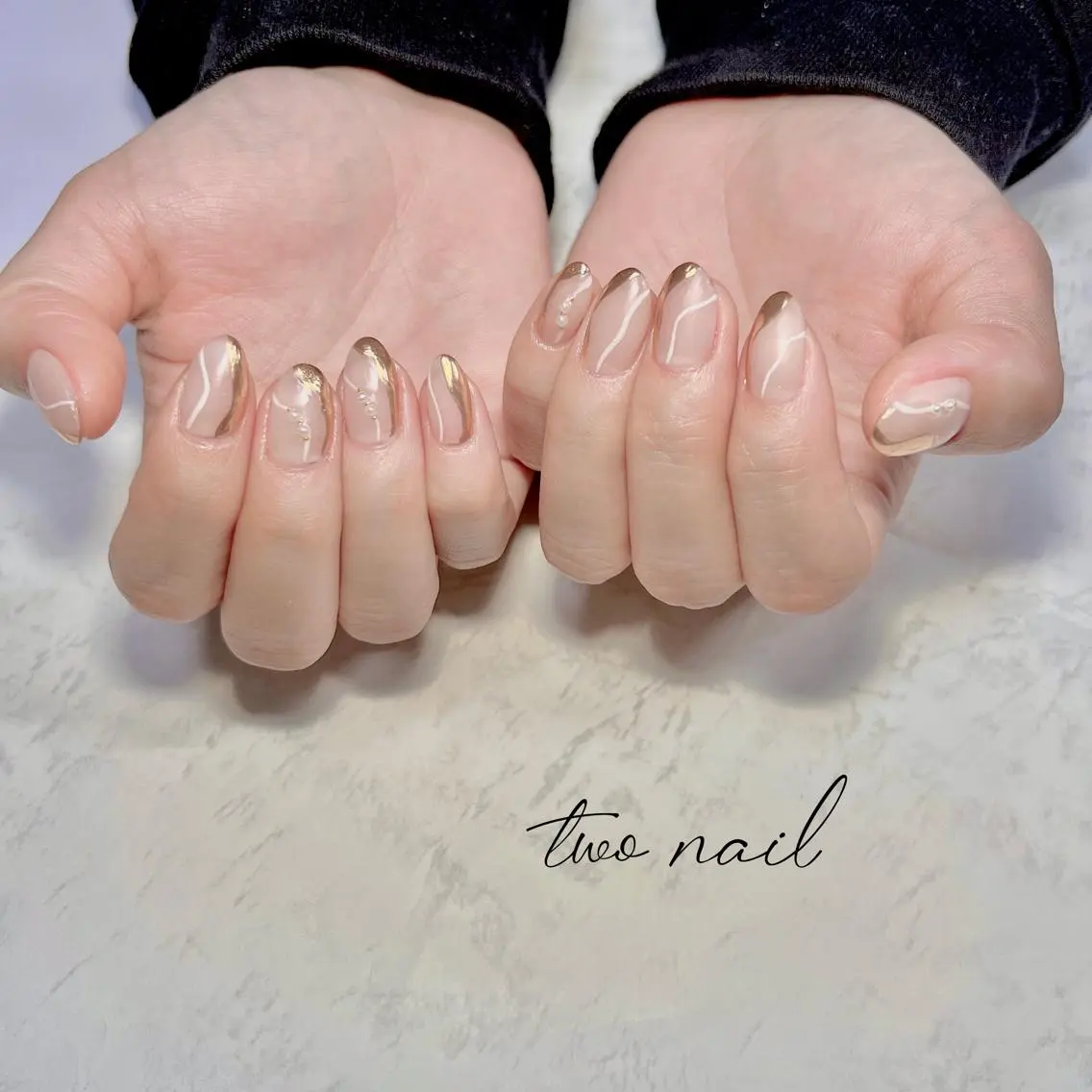 ネイル アートネイル フットネイル ハート ニュアンスネイル オフィスネイル two nailのネイルデザイン