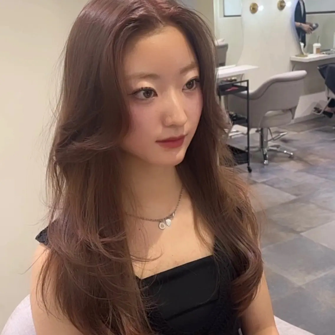 ロング ブリーチなしWカラー /レイヤーカット大阪のヘアスタイル