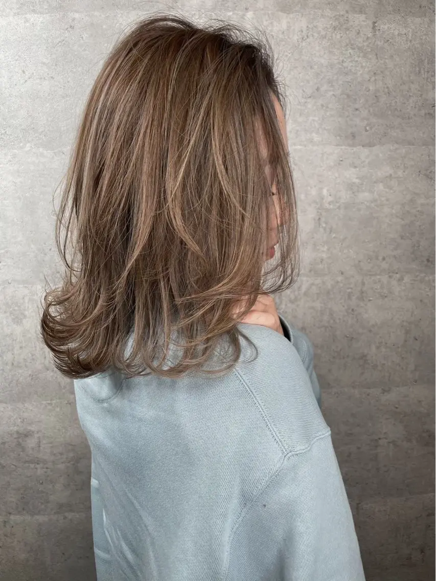 ミディアム カット ヘアカラー BUCKS【天王寺】 バックス【駅30秒】のヘアスタイル