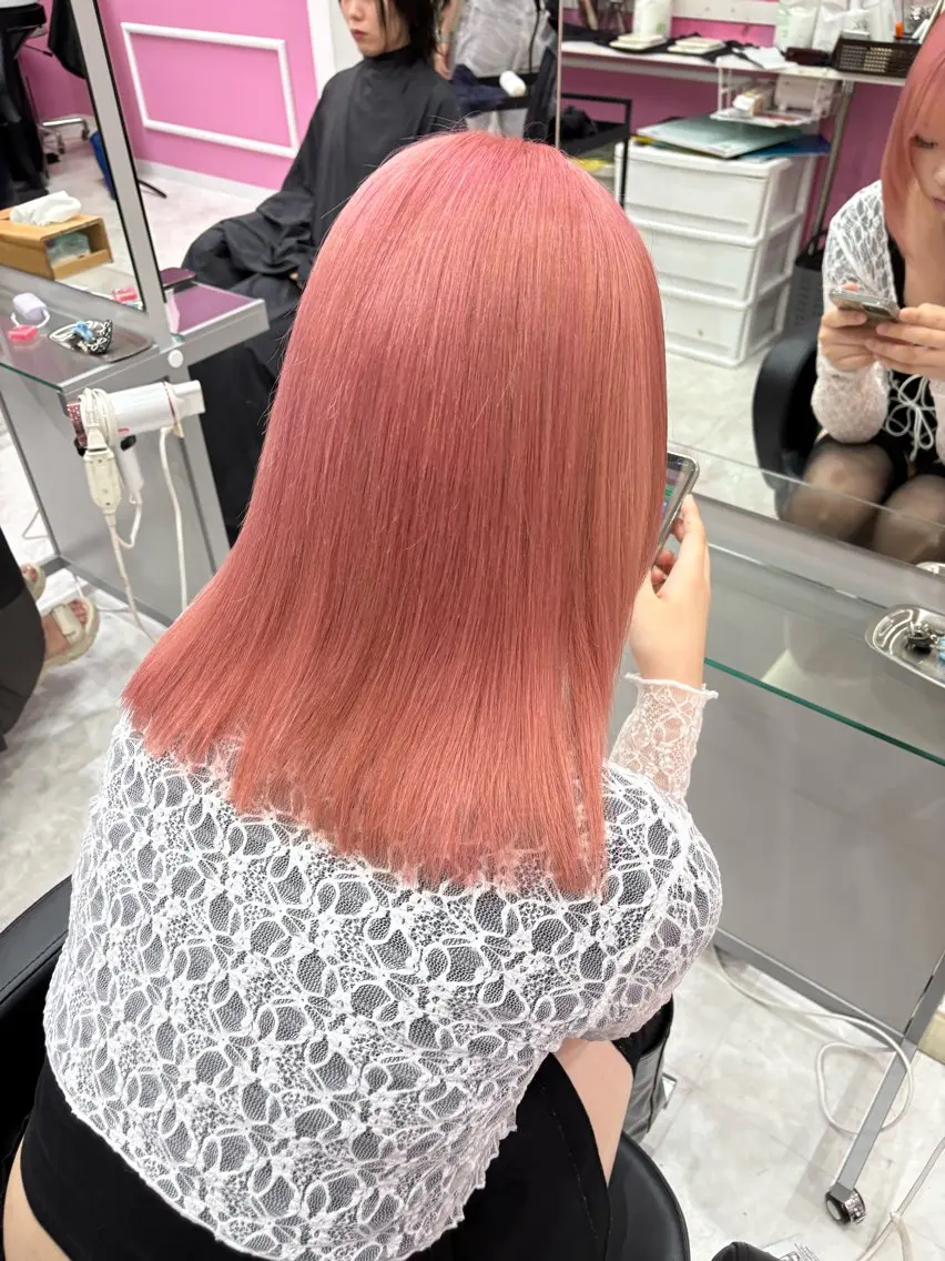 ミディアム カラー 艶カラー⏳ブリーチ Natsukiのヘアスタイル