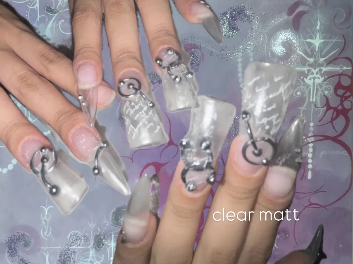 ネイル クリアネイル 韓国ネイル シンプルネイル ハンドネイル ꒰ঌheaven໒꒱ chieのネイルデザイン
