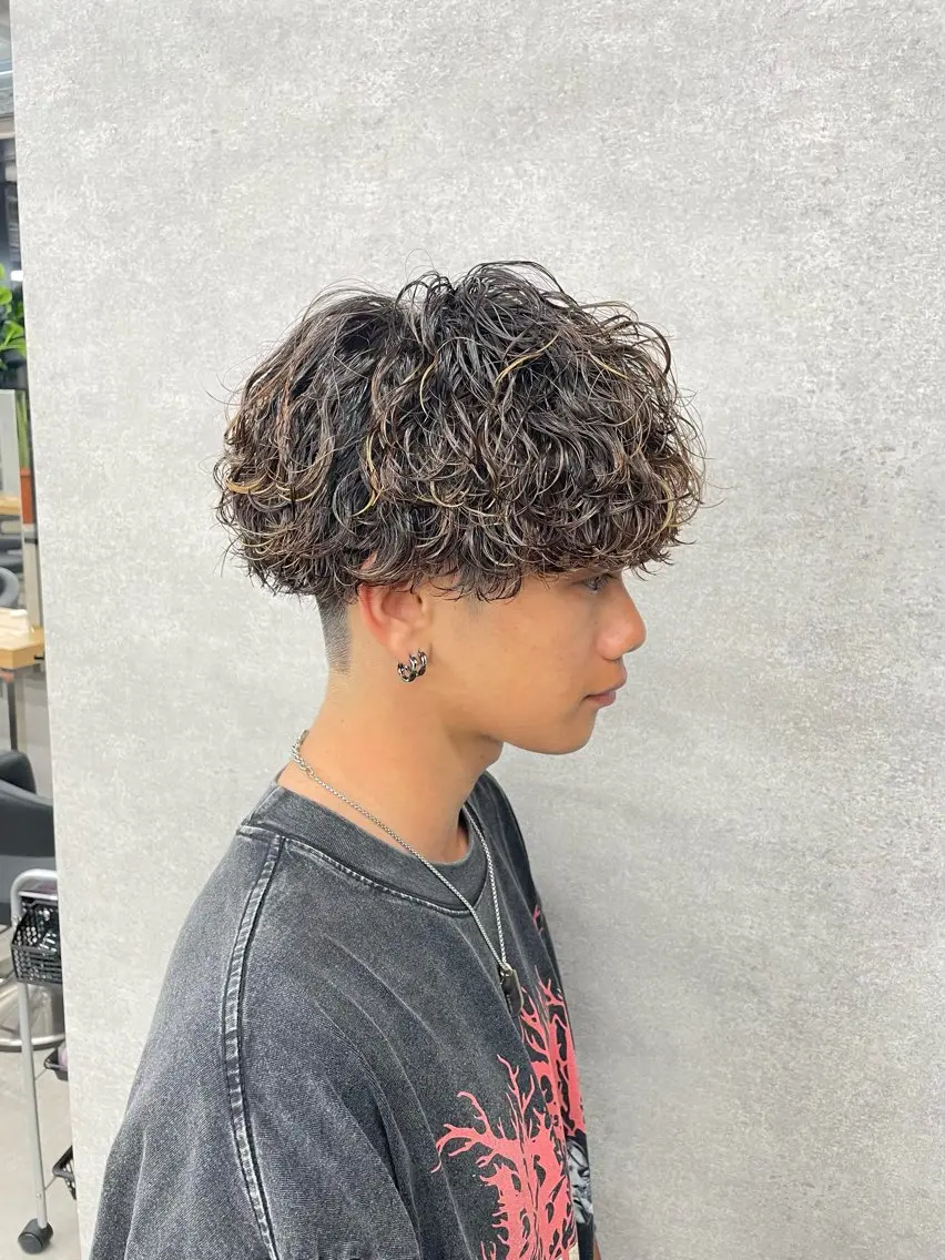 パーマ メンズ カット パーマ トリートメント ヘッドスパ ヘアセット イケメン製造機 🔥上原沙羅🔥のヘアスタイル