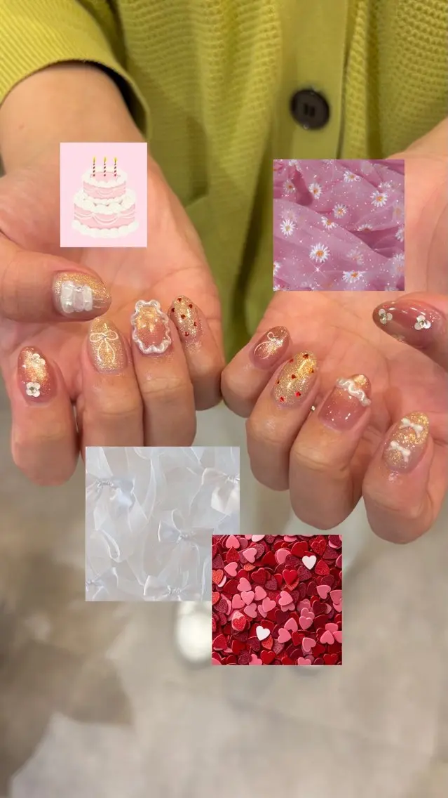 ネイル ガーリー ハンドネイル Sensi Suzuhaのネイルデザイン