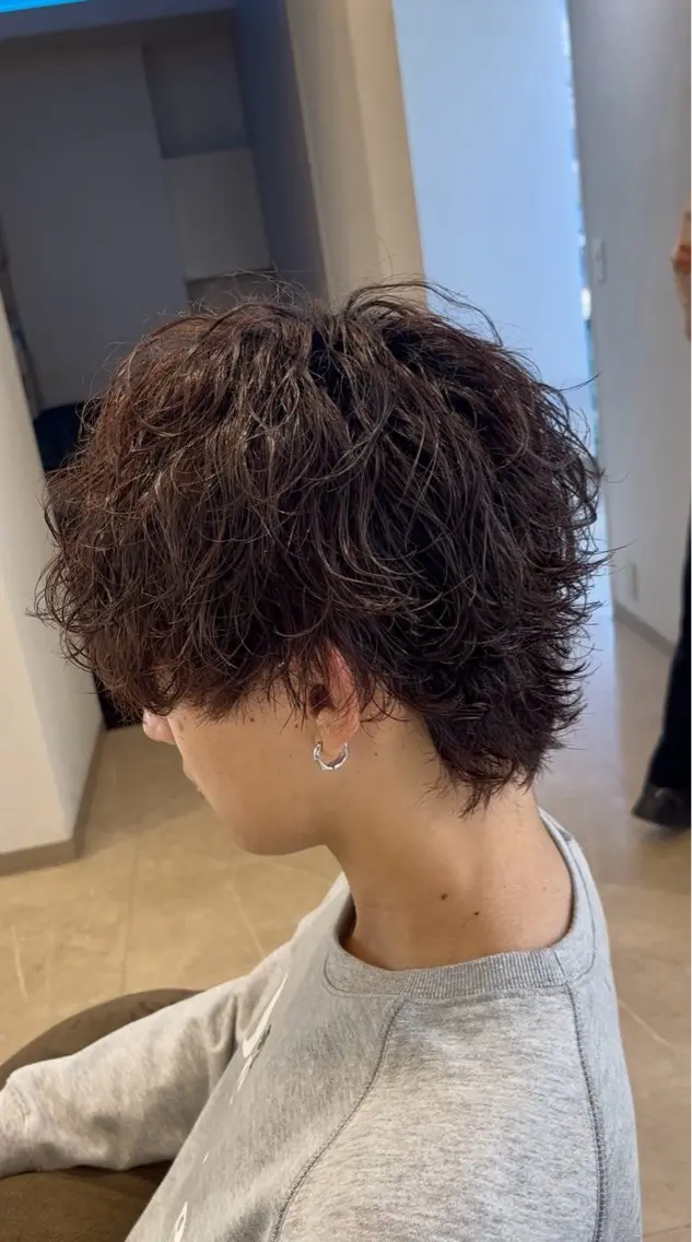 ショート パーマ メンズ 小林 優太 メンズパーマ✨のヘアスタイル