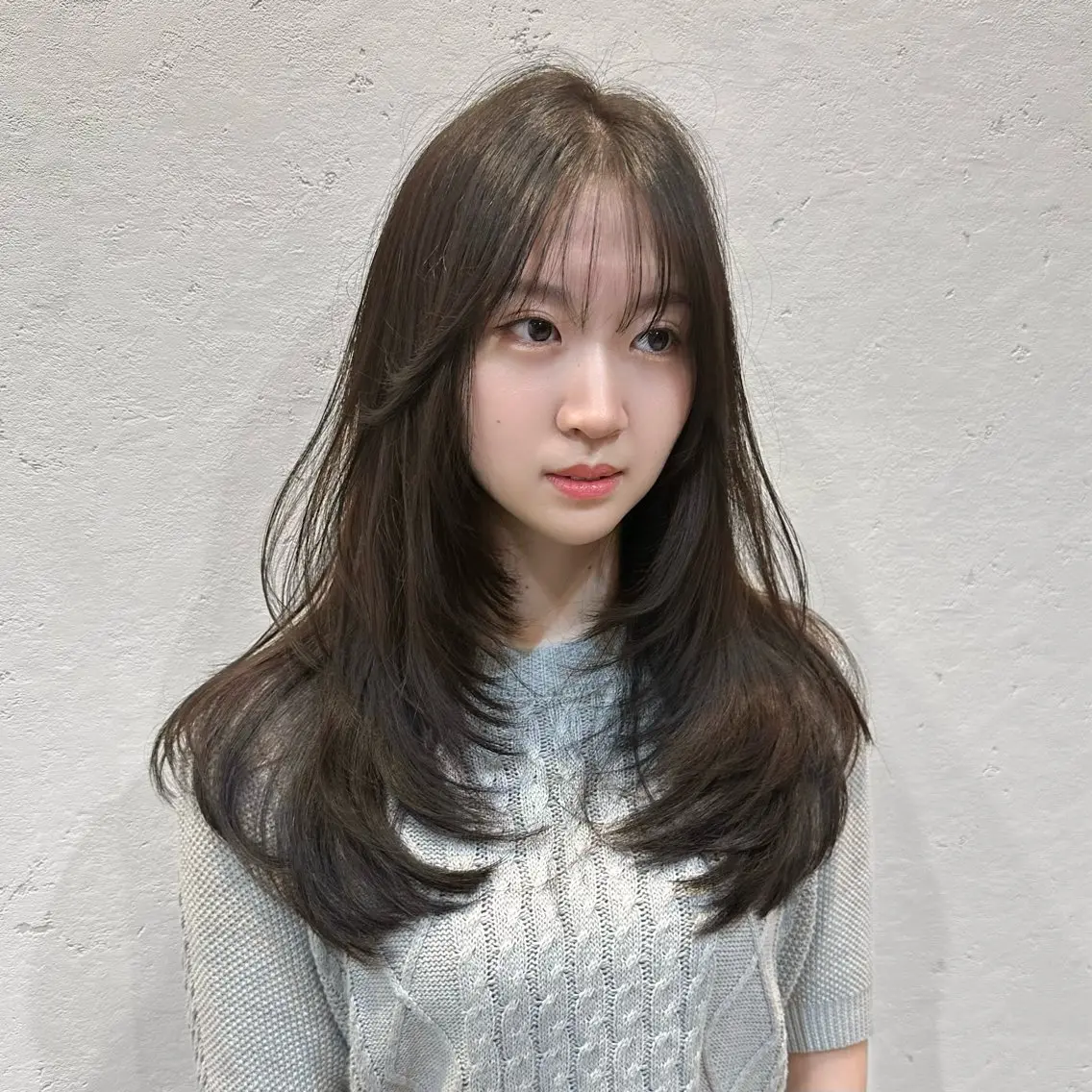 ロング カット ヘアカラー トリートメント 🌹ハッシュカット、 レイヤー韓国ヘア🌹のヘアスタイル