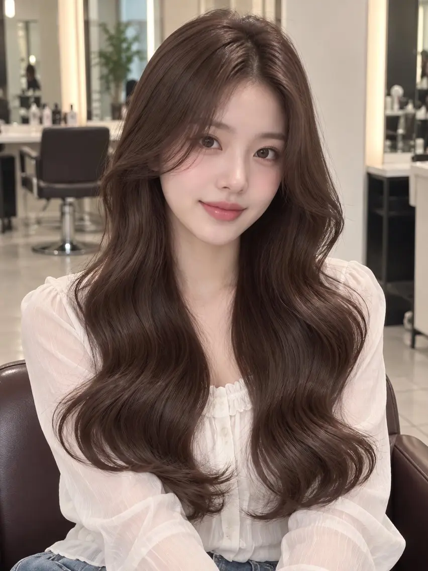 カラー ブラウンカラー ショコラブラウン NOA福島 RENA🌼のヘアスタイル
