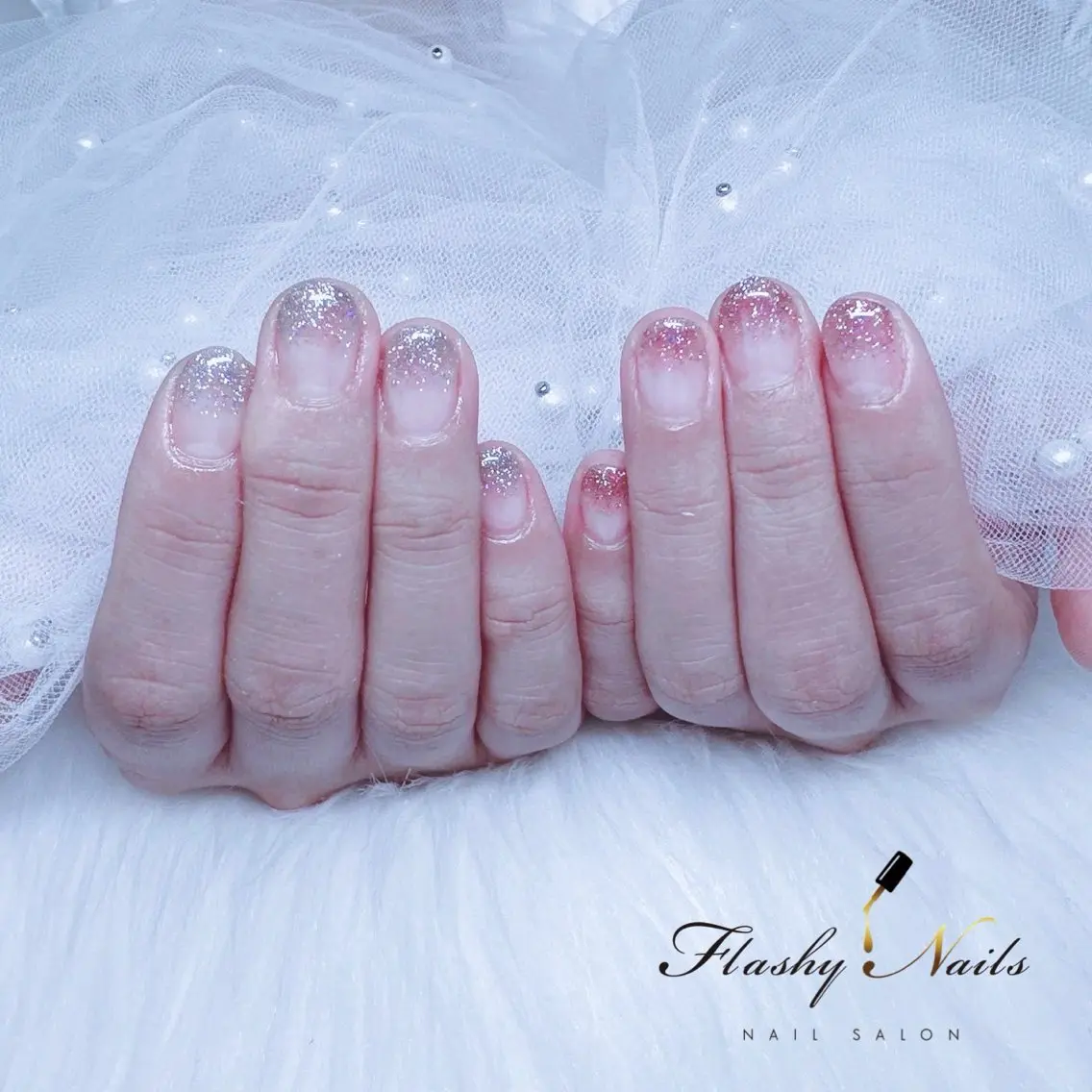 ネイル ラメ(グリッター) ラメグラデーション Flashy Nailsのマツエク・マツパデザイン
