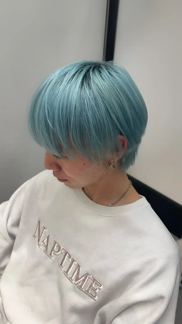 ミディアム メンズ メンズブリーチ Kaho【mens/ ブリーチ/パーマ】のヘアスタイル