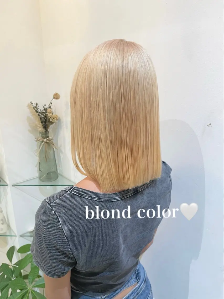 ミディアム カラー ヘアカラー トリートメント 髪質改善カラー🤍 エクステ✨君島由実子のヘアスタイル
