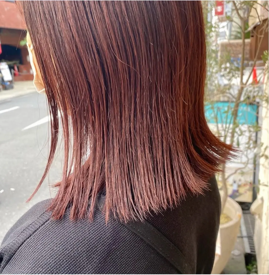 ミディアム 暖色カラー/かまや ゆきえのヘアスタイル