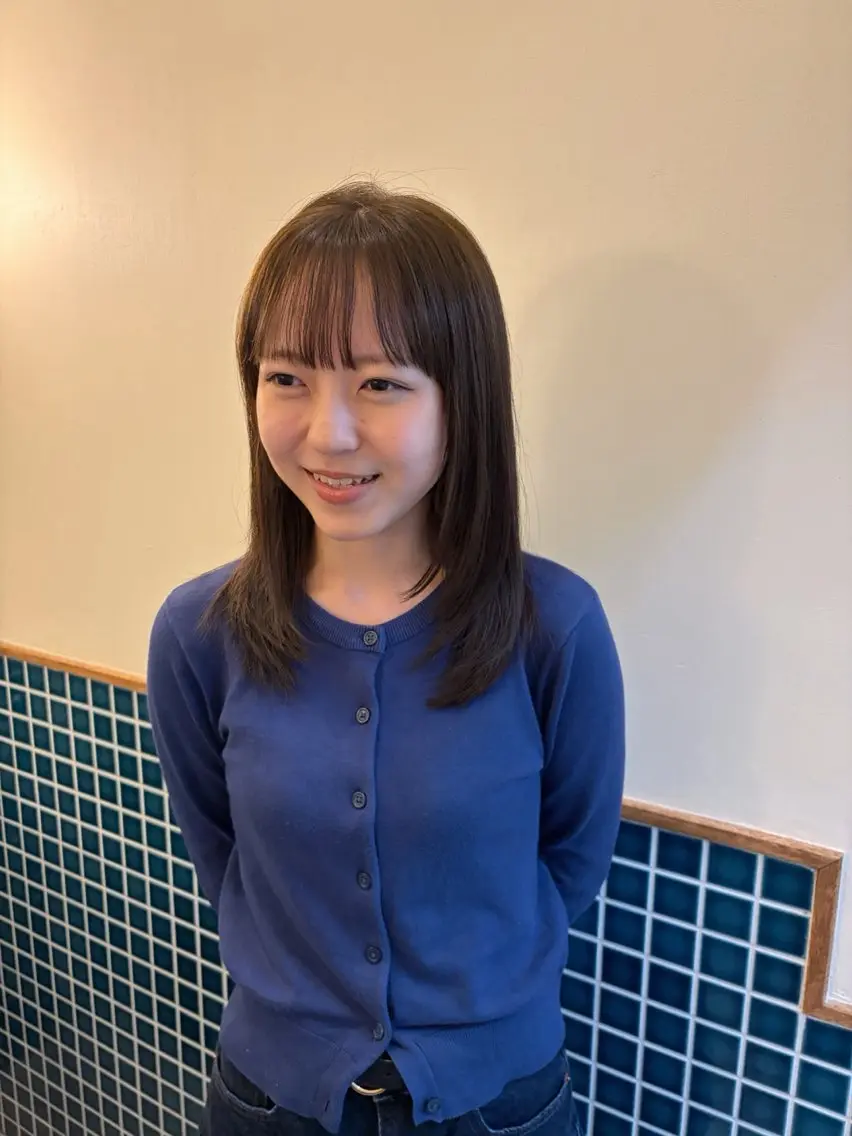 セミロング カラー カット ヘアカラー はやし ちののヘアスタイル