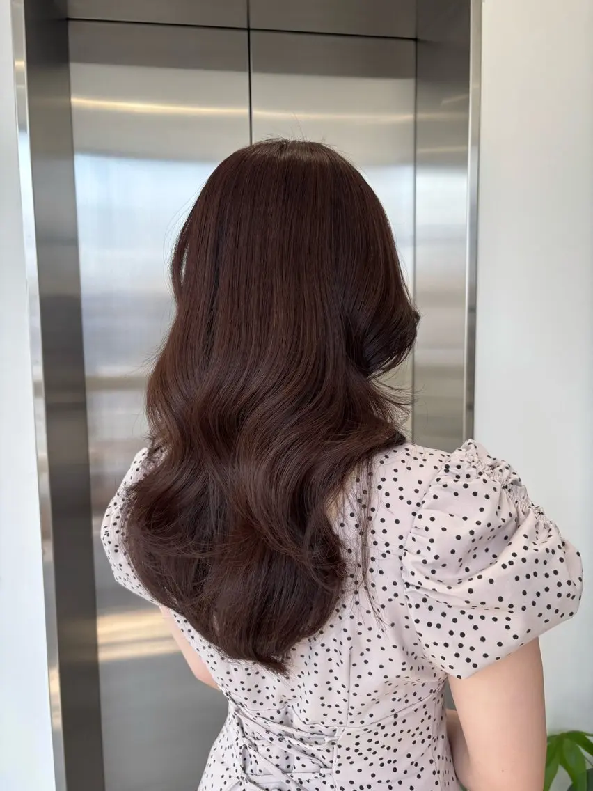 セミロング カラー ベージュカラー ラベンダーカラー ラベンダーベージュ ヘアカラー ✨️赤み消しカラー/ けんしん/ミルクティのヘアスタイル