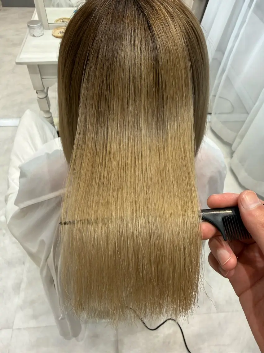 ミディアム カット 縮毛矯正 Barrel 天王寺 YUUのヘアスタイル
