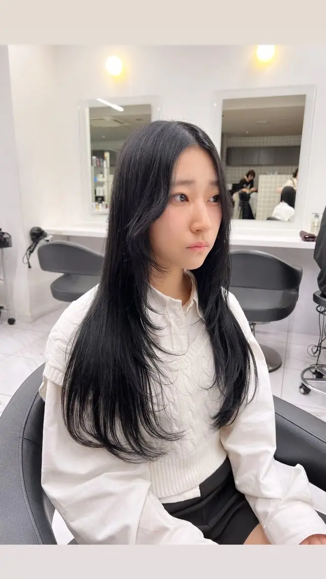 ロング カラー パーマ ヘアアレンジ メンズ 上品＆韓国風 🥀海心🥀のヘアスタイル