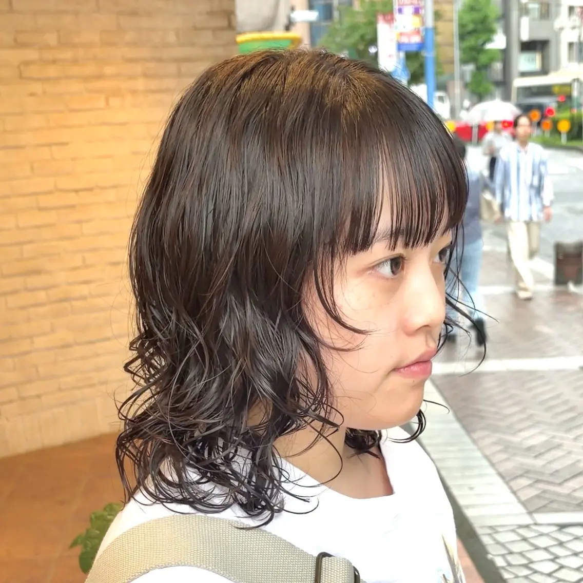 ミディアム パーマ ミディアムパーマ レイヤーカット カット パーマ 横浜パーマ🌐ボブ✨ 暖色カラーもえかのヘアスタイル